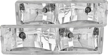 Anzo USA 111004 Chevrolet Crystal Chrome Headlight Assembly - (Sold in Pairs)