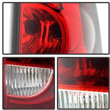 Xtune ALT-JH-CS03-OE-RC Chevy Silverado Tail Light Red Clear
