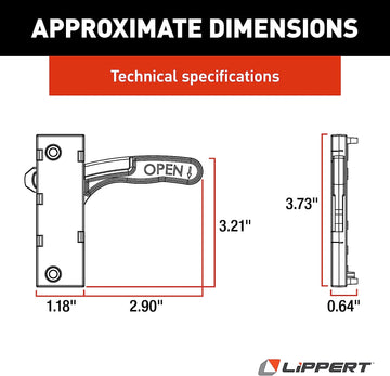 Lippert 201471 RV Right Entry Screen Door Latch