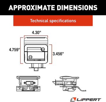 Lippert 239632 RV Entry Door Latch Kit White