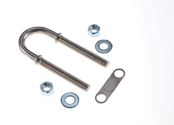 Attwood 3392-3 Stainless Steel Bow Eye 7/16-Inch U-Bolt with Plated Nuts and Washers