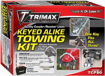 Trimax TCP50 Trailer Lock Combo Pack (Keyed Alike)