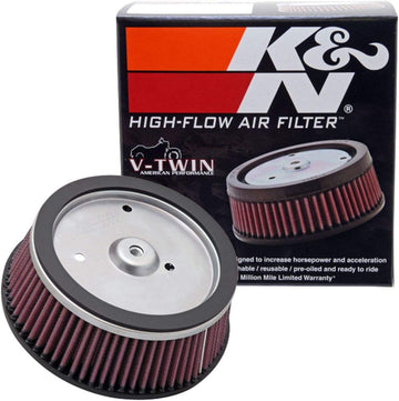 K&N HD-0800 Harley Davidson High Performance Replacement Air Filter, black