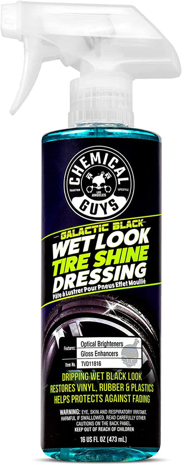 Chemical Guys TVD11816 Galactic Black Wet Look Tire Shine Dressing, for a Whole New Level of Shine and Depth of Black, Safe for Cars, Trucks, Motorcycles, RVs & More, 16 fl oz