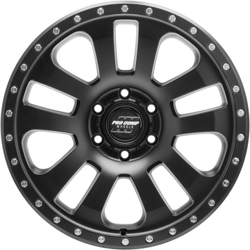 Pro Comp Wheels Prodigy Black Wheel with Painted (20 x 9.5 inches /6 x 5 inches, -6 inches Offset)