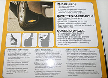 000540R03 Mud Flap Guards Chevrolet Bowtie 11x19 Gold Mud Guards