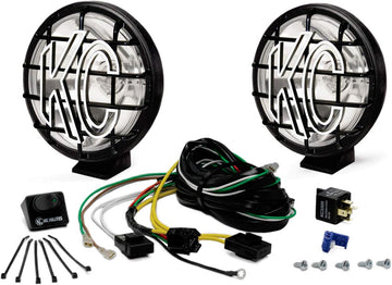 KC Hilites 450 Apollo Pro 5" 55W Round Long Range Light Kit with Polymax Housing - Pair Spot Pair
