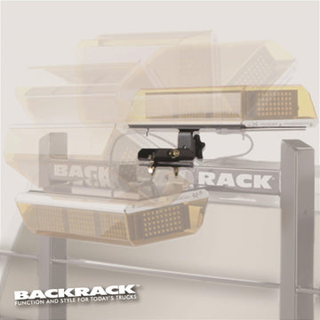 Backrack 91002RECF Utility Light Bracket Folding 16 in. x 7 in. Rectangle Base For Mounting Mini Light Bars Center Mount For Back rack Truck Bed Racks Utility Light Bracket