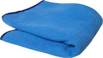 Chemical Guys MIC708 Waffle Weave Glass and Window Microfiber Towel, Blue (24" x 16")
