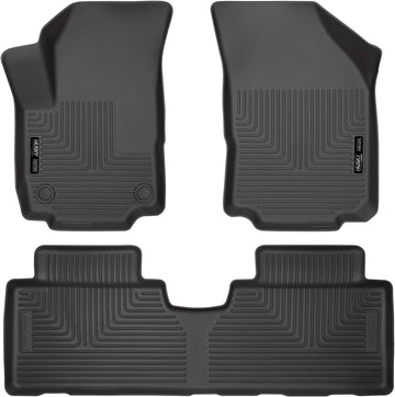 Husky Liners Weatherbeater | Fits 2018-2021 GMC Terrain, Front & 2nd Row Liners - Black, 3 pc. | 95151