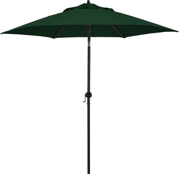 Astella 9' Rd Crank Open Tilting Market Umbrella, Hunter Green