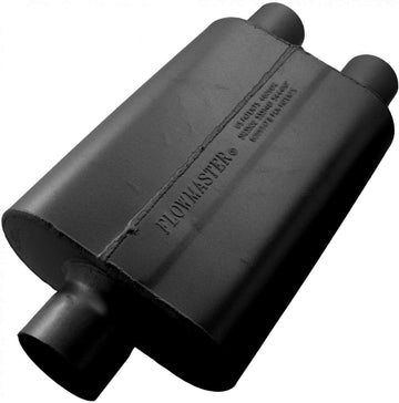Flowmaster 9430402 40 Delta Flow Muffler - 3.00 Center IN / 2.50 Dual OUT - Aggressive Sound