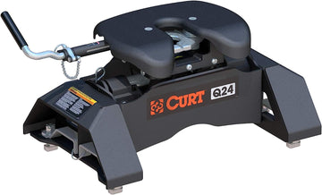 CURT 16095 Q24 5th Wheel Hitch, 24,000 lbs, Select Chevrolet Silverado, GMC Sierra 2500, 3500 HD, 8-Foot Bed Puck System
