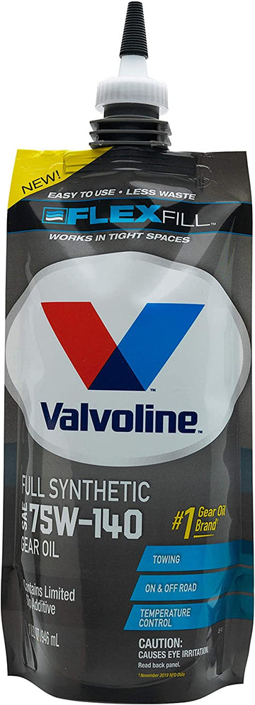 Valvoline FlexFill Full Synthetic SAE 75W-140 Gear Oil 1 QT Pouch Synthetic 1 QT 75W-140