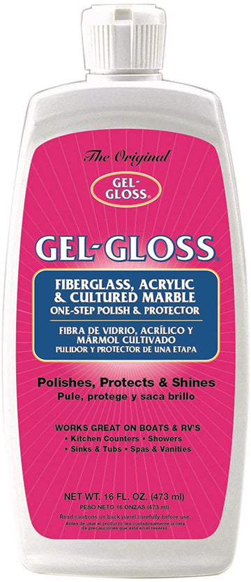 Gel-Gloss GG-16 Fiberglass Cleaner/Polish Bottle - 16 oz.
