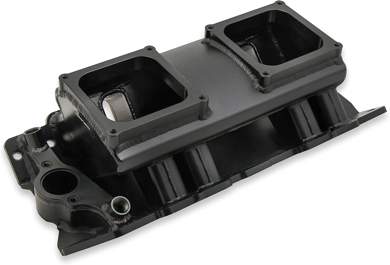 Holley 835172 Holley Sniper Fabricated Intake Manifold Precision Fixtured And Welded For A Perfect Fit Dual 4500 Flange Black Holley Sniper Fabricated Intake Manifold