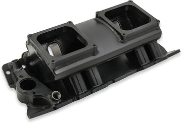 Holley 835172 Holley Sniper Fabricated Intake Manifold Precision Fixtured And Welded For A Perfect Fit Dual 4500 Flange Black Holley Sniper Fabricated Intake Manifold