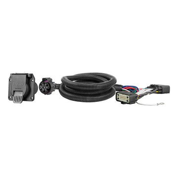 CURT 56413 Custom Wiring Harness; 7 Way; RV Blade Output, Black
