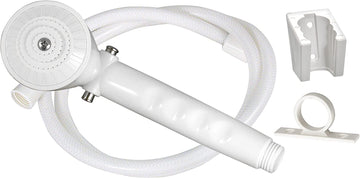 Valterra Phoenix Faucets by PF276024 Single-Function Handheld Shower Kit with 60" Vinyl Hose and Trickle Shut-Off - White