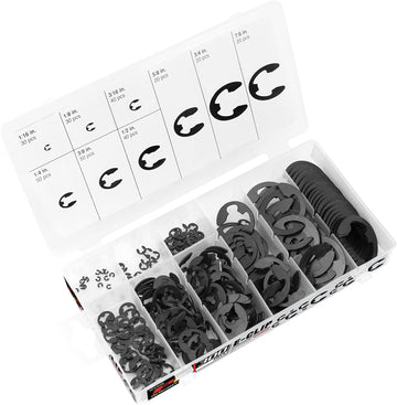 PERFORMANCE TOOL W5208 Wilmar 300 pc. E-Clip Assortment Black 300 Pc E-Clip Assortment