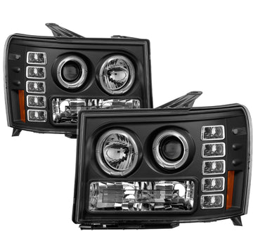 Spyder Auto 5010605 LED Halo Projector Headlights Black/Clear