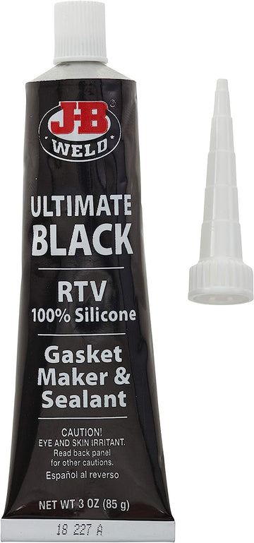 J-B Weld 32329 Ultimate Black RTV Silicone Gasket Maker and Sealant - 3 oz. - Black