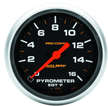 Auto Meter 5444 Pro-Comp 2-5/8" Electric Pyrometer (0-1600 Degree F, 66.7mm)