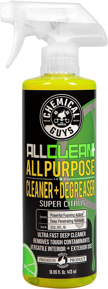 Chemical Guys CLD_101_16 All Clean+ All Purpose Cleaner & Degreaser, Super Citrus, 16 oz 16 oz Cleaner & Degreaser