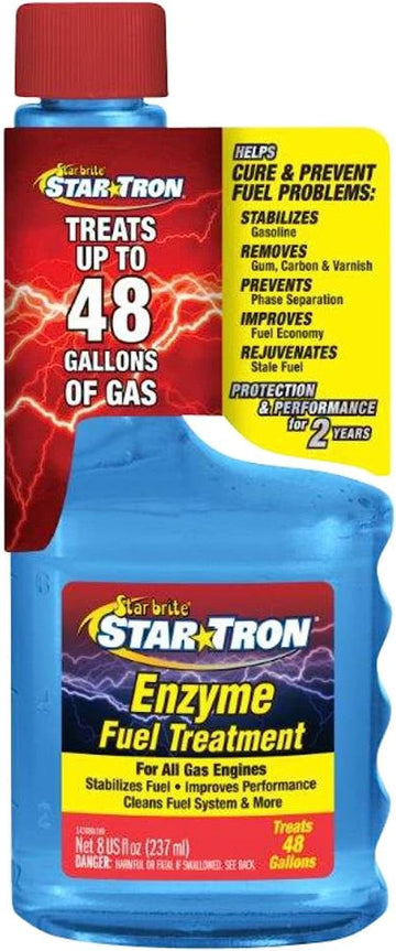 Star Brite 14308 Star Tron Enzyme Fuel Treatment - Classic Gas Formula, 8 oz Blue
