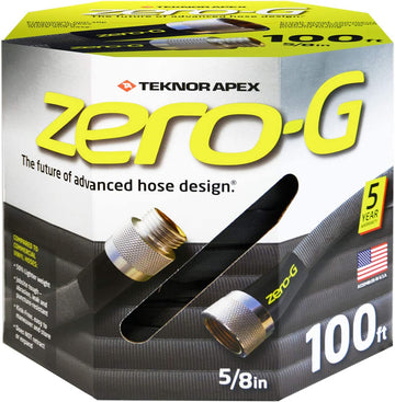 zero-G Lightweight, Ultra Flexible, Durable, Kink-Free Garden Hose, 5/8 Inch by 100 Feet 5/8" x 100'
