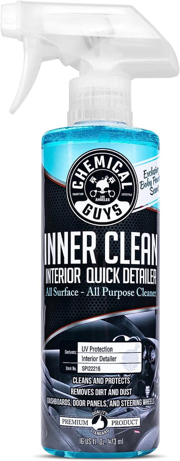 Chemical Guys SPI22216 InnerClean Interior Quick Detailer And Protectant, Safe for Cars, Trucks, SUVs, Jeeps, Motorcycles, RVs & More, Baby Powder Scent, 16 oz