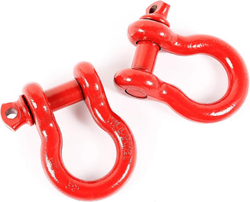 Rugged Ridge 11235.13 Red 7/8" D-Shackles 7/8 Inch Red