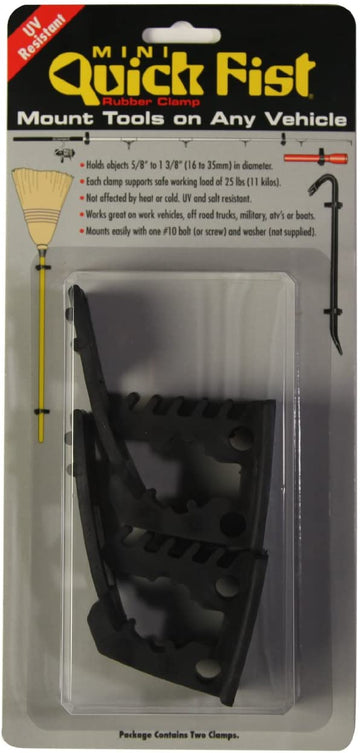 Quick Fist Mini Clamp for Mounting Tools and Equipment 5/8"-1-3/8" Diameter (Pack of 2)