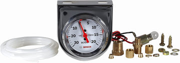 Actron SP0F000042 Bosch Style Line 2" Mechanical Vacuum/Boost Gauge (White Dial Face, Chrome Bezel)