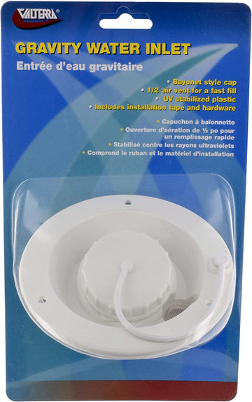 Valterra A01-2003VP White Carded Gravity Water Inlet