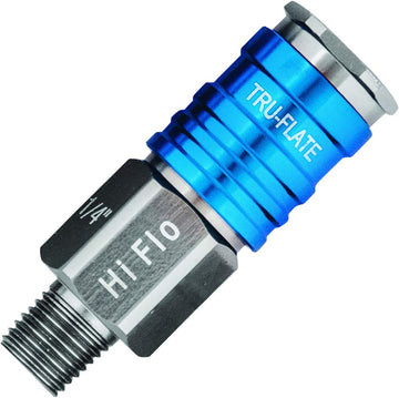 Tru-Flate 13-925 1/4" Body, T6 Aluminum 'HI FLO' Male Coupler