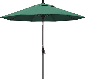 California Umbrella GSCUF908117-48090 9' Round Aluminum Pole Fiberglass Rib Market Patio Umbrella, Rd, Aztec