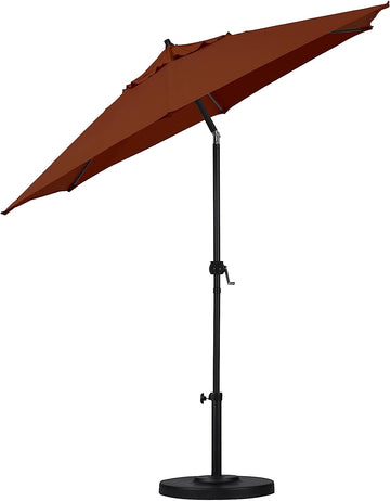 Astella 9' Rd Crank Open Tilting Market Umbrella, Brick