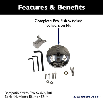 Lewmar 66000616 Pro-Fish Conversion Kit