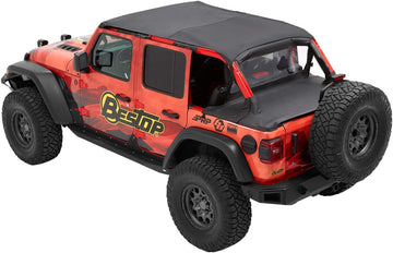 Bestop-5261035 Header Safari Bikini - '18-20 Wrangler JL 4-Door (Black Diamond)