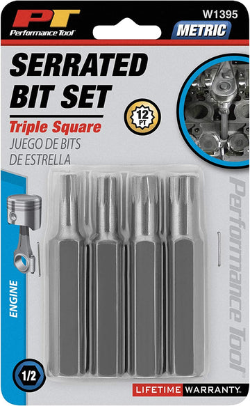 PERFORMANCE TOOL W1395 Wilmar 4 pc. 12pt Metric Bit Set 4 Pc 12 Point Metric Bit Set