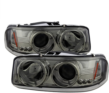Spyder Auto 5009371 LED Halo Projector Headlights Chrome/Smoked