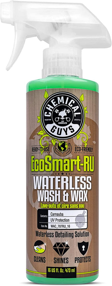 Chemical Guys WAC_707RU_16 EcoSmart Hyper Concentrated Waterless Car Wash and Wax, RTU, Ready to Use, 16 oz 16 oz Car Wash and Wax