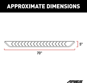 ARIES 2051870 AeroTread 70-Inch Polished Stainless Steel SUV Running Boards, Brackets Sold Separately