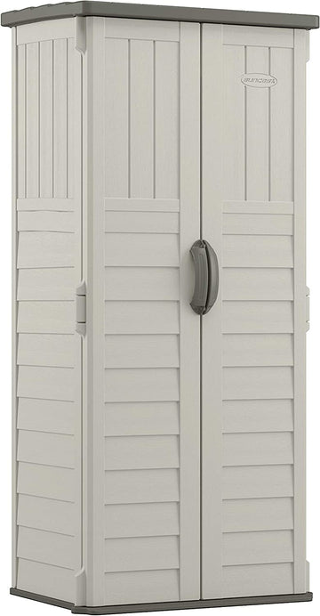 Suncast BMS1250 Vertical Shed with Floor - Vanilla