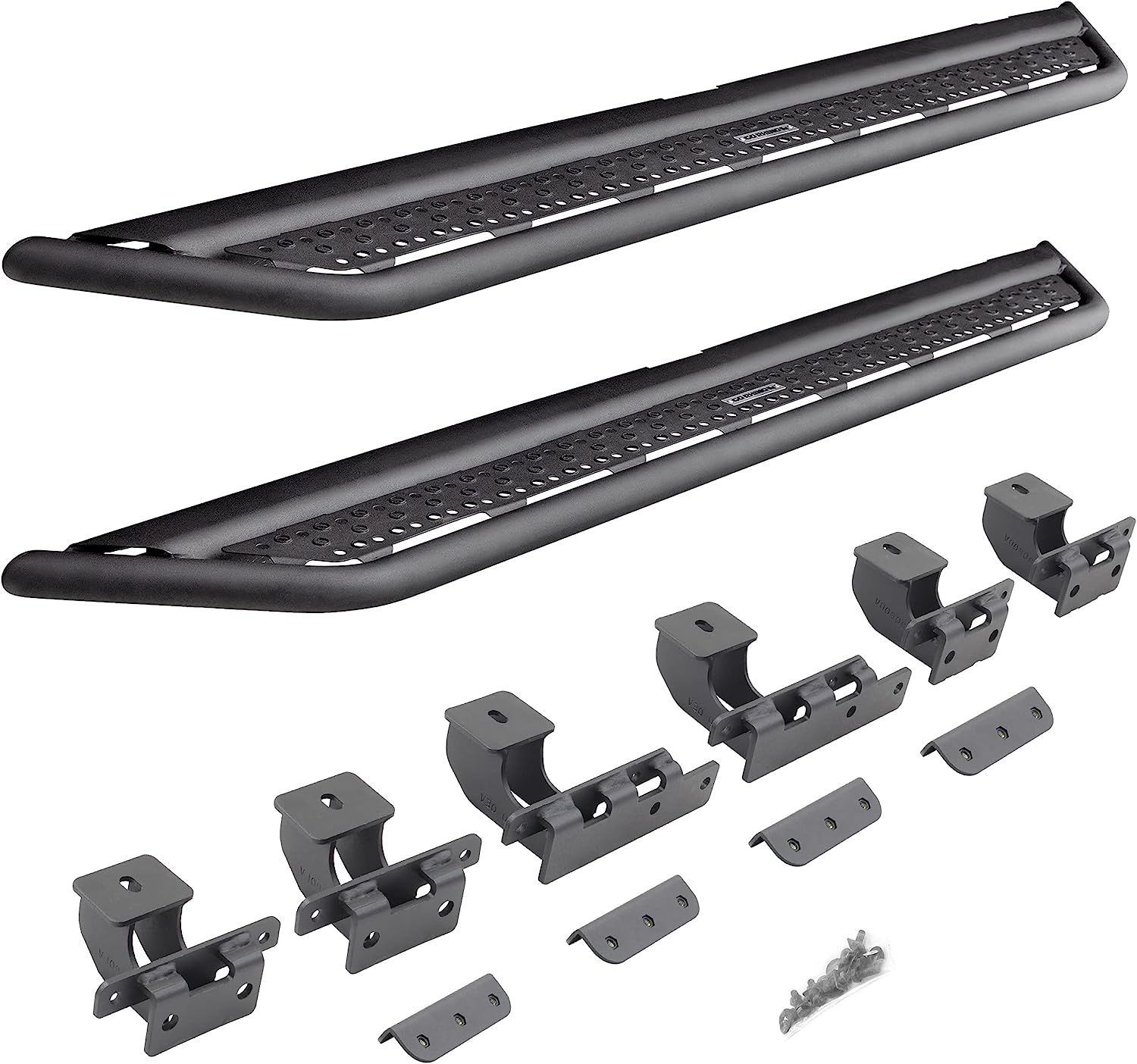 Go Rhino D64129T Dominator Extreme D6 SideSteps - Complete Kit: Sidestep + Brackets