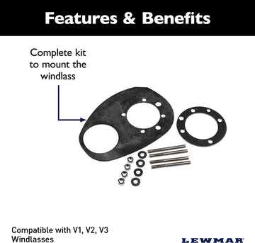 Lewmar 66000631 Mounting Kit (Metric) V1/V2/V3