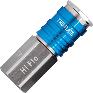 Tru-Flate 13-935 1/4" Body, T6 Aluminum 'HI FLO' Female Coupler