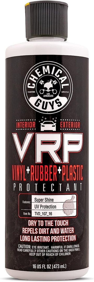 Chemical Guys TVD_107_16 V.R.P. Vinyl, Rubber And Plastic Super Shine And Protectant, Safe for Cars, Trucks, SUVs, Jeeps, Motorcycles, RVs & More, 16 oz 16 oz VRP