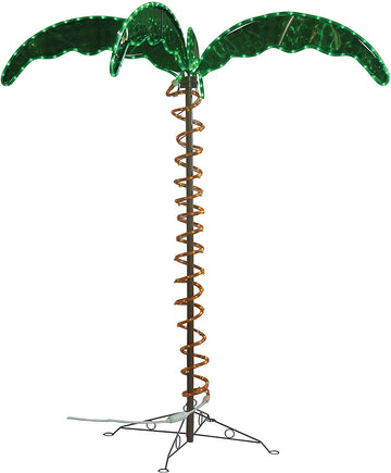 Green LongLife 8080103 Decorative Palm Tree Rope Light 4.5 Feet Palm Tree Without Coconuts